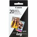 Canon Photo Paper, ZINK, Glossy, f/IVY Printers, 2inx3in, 20 Sheets, White CNMZINCPAPER20